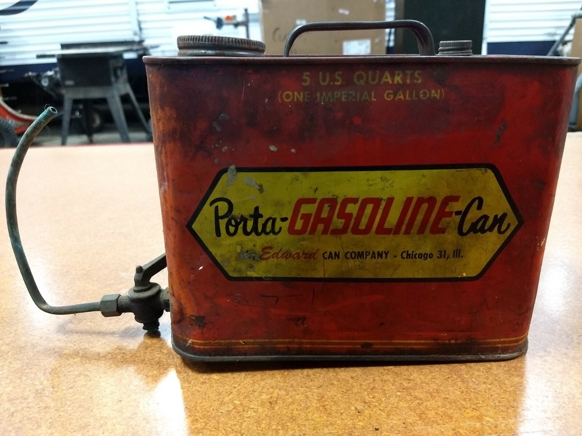 Vintage Porta - Gasoline - Can - Edwards Can Co. Chicago USA 5