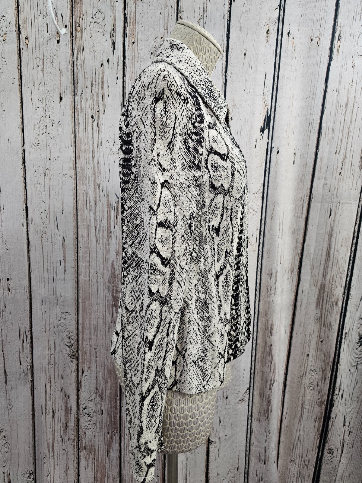 St. John Black White Knit Python Pattern Blazer J… - image 5