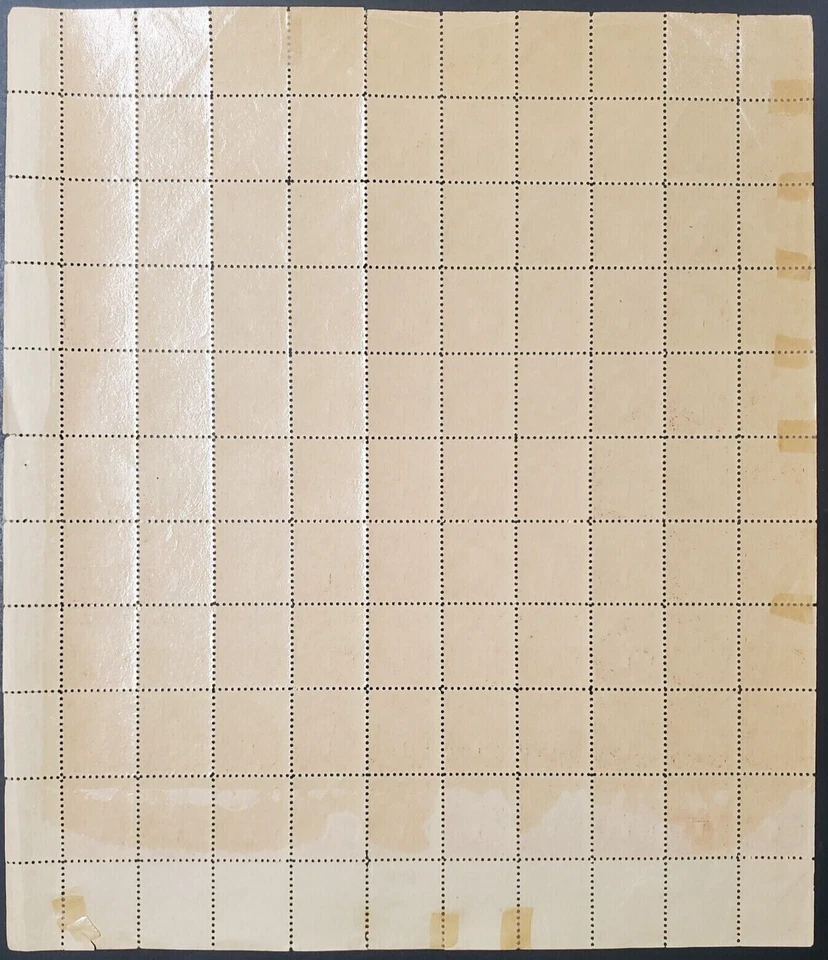 J68 1/2 cent postage due Full Mint Sheet of 100 stamps hinged at margin OG - Image 2 of 2