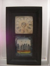 Seth Thomas Ogee Shelf Clock w Original Rever...