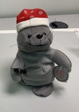Vintage 1997 Coca-Cola Bean Bag Plush 6" Seal in SnowFlake Cap 0102 NWT
