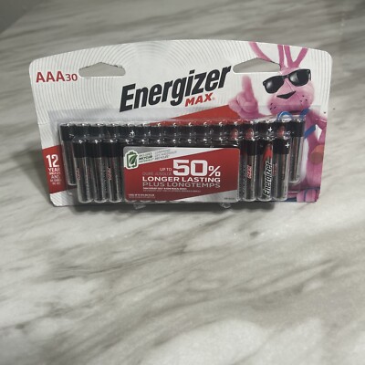 Energizer MAX Alkaline AAA Batteries, 30 Pack