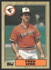 Fred Lynn #370 1987 Topps Baltimore Orioles