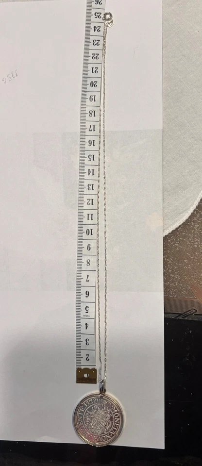Silber 835 Kette mit Anhänger Münze "Lippischer Taler" - Bild 4 von 4