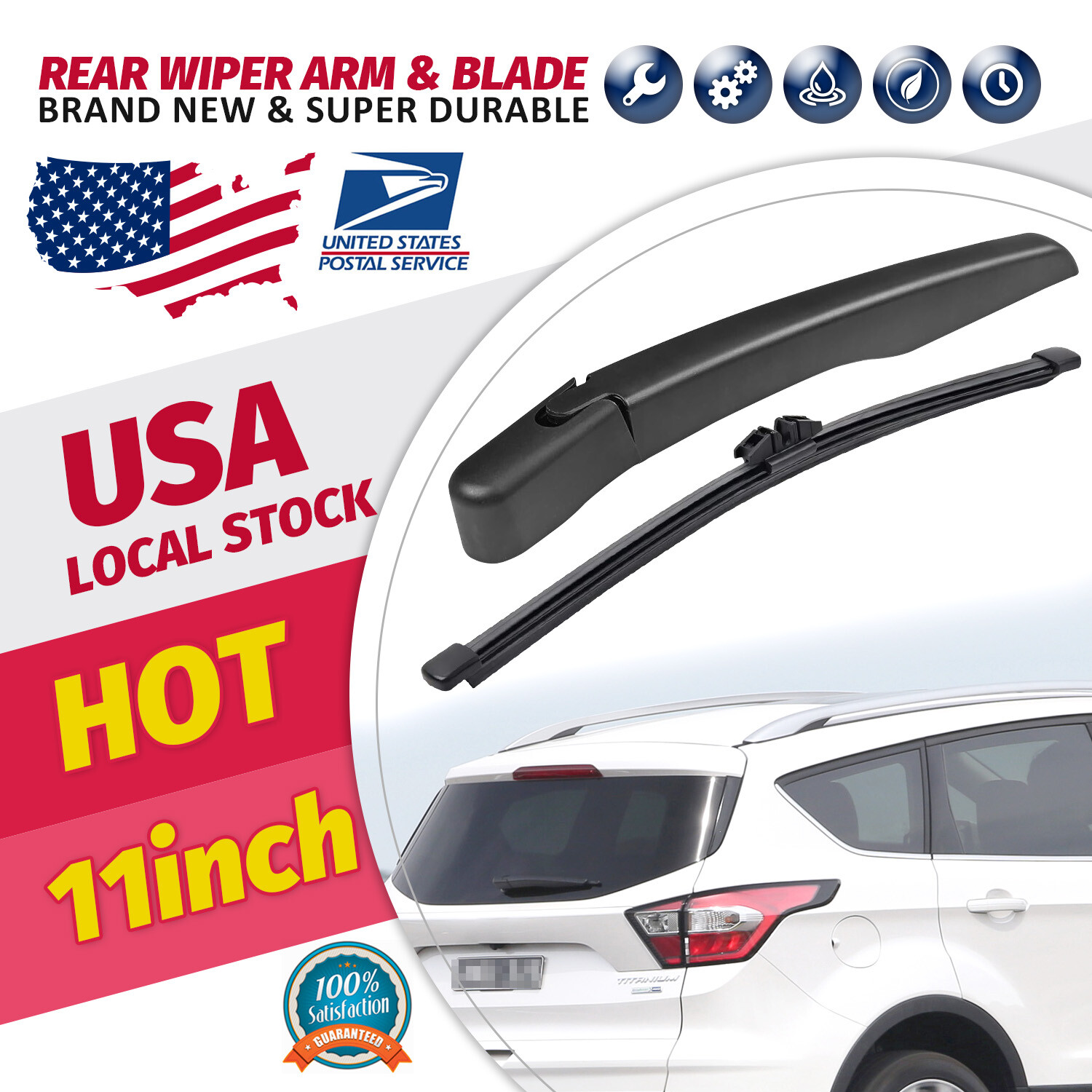 Ford Explorer 2011-2019 Rear Wiper Blade & Arm – Bracketless Design  