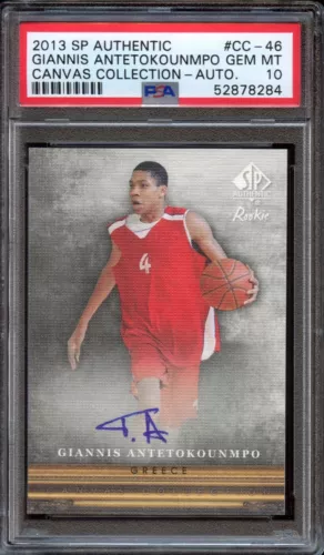 2013 SP Authentic Giannis Antetokounmpo #CC-46 (Canvas Auto) - PSA 10 GEM MINT
