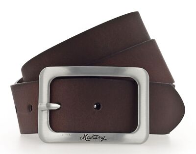 MUSTANG Woman´s Leather Belt 3.5 W110 Gürtel Dark Brown dunkelbraun Neu