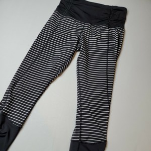 black and white striped lululemon leggings