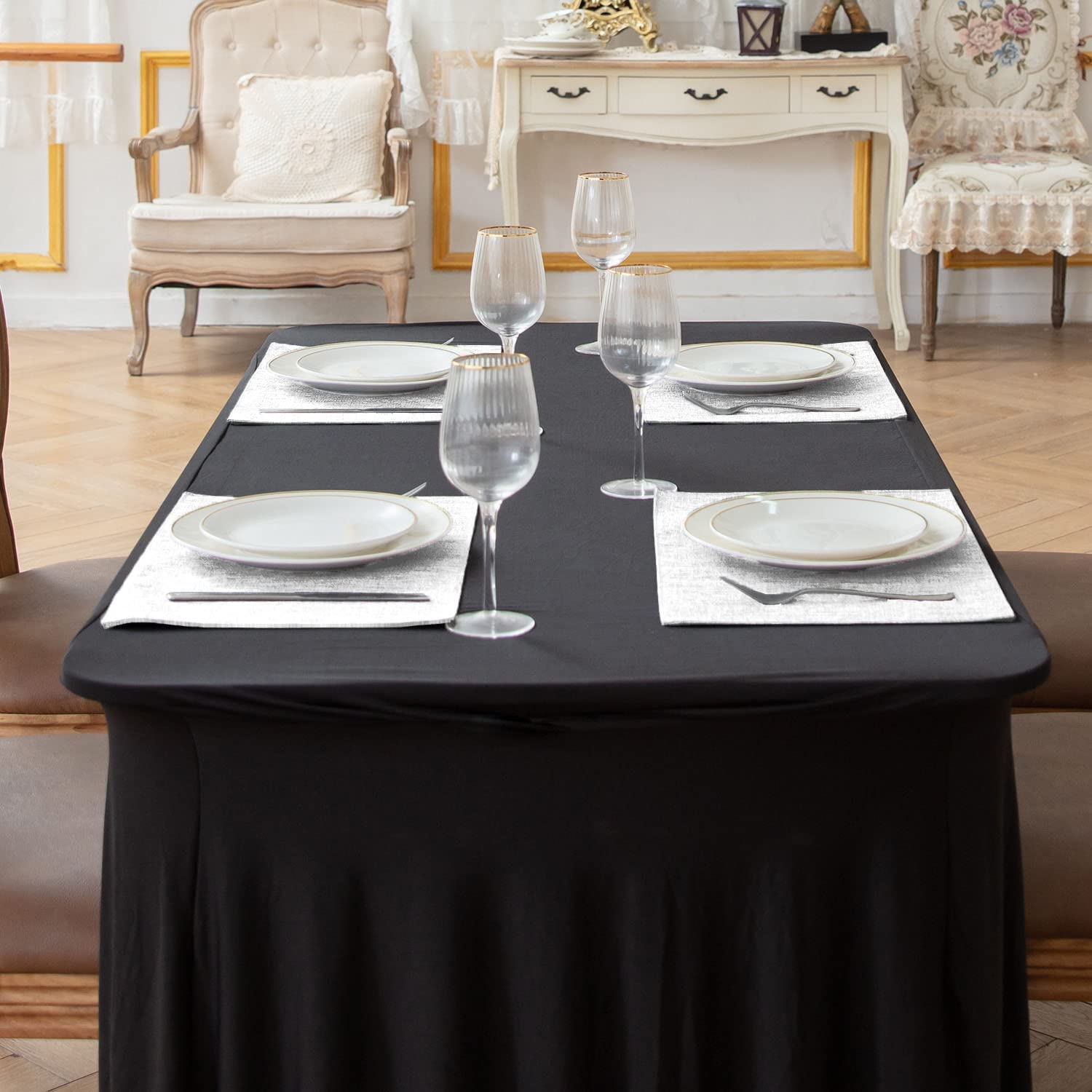 Cloth Placemats Set of 8 Linen Fabric Placemats Machine Washable Place