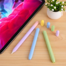 Silicone Pen Skin Case Sleeve Cover 2 Nib Covers for Apple Pencil USB-C 3rd Gen