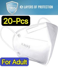 20 PCS Face Mask 5 Layer Disposable Mouth Cover white Protective Respirator