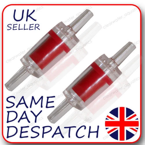 Airline Set Aquarium Tank Fish Air Stone Check Valve non return CV4 X2 AIR PUMP