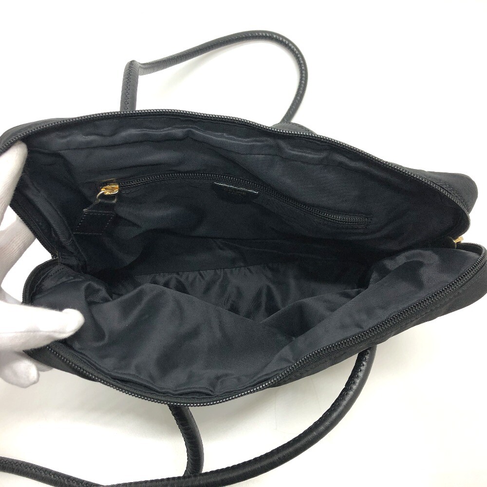 CELINE Circle logo vintage Shoulder Bag Nylon / Leather