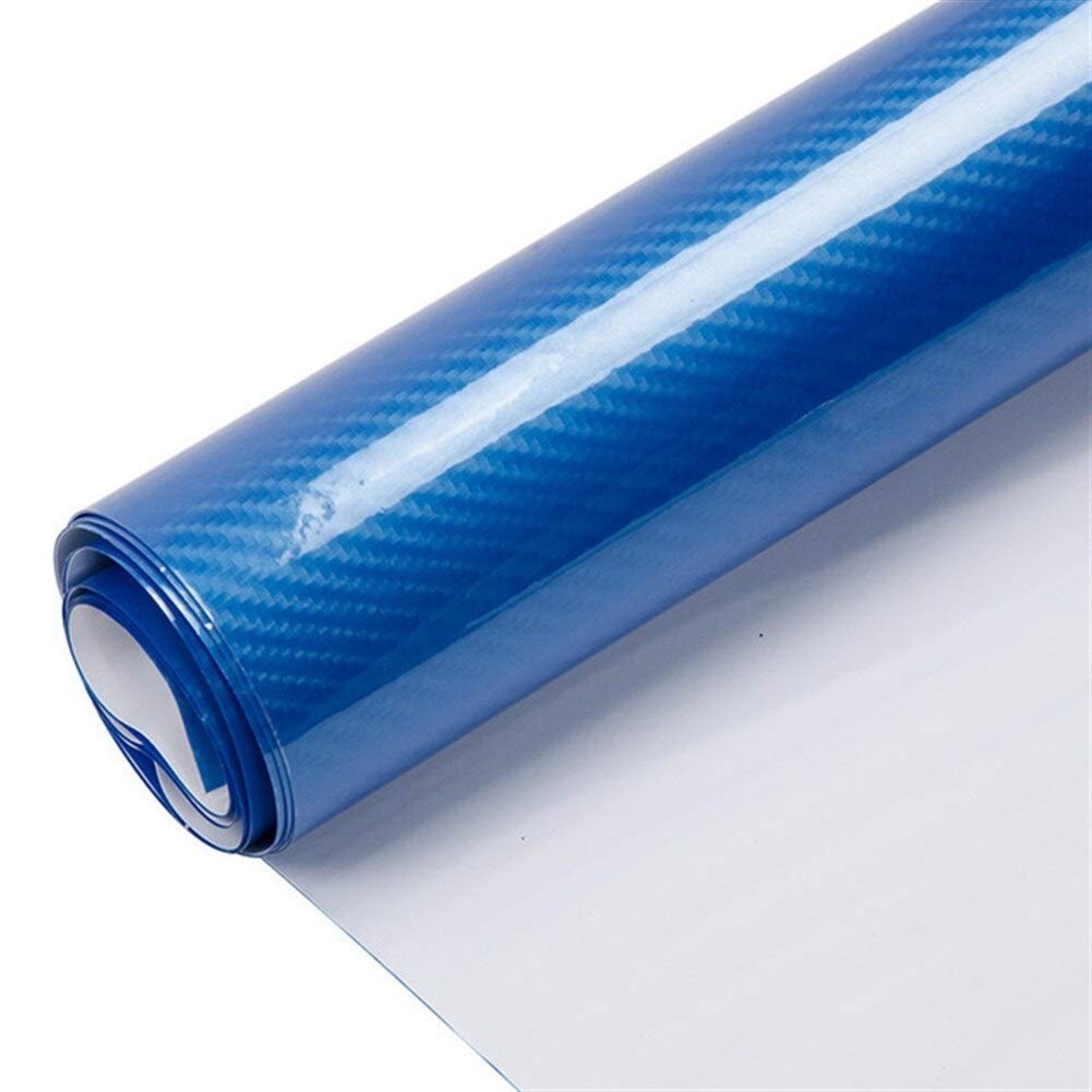 Pellicola Adesiva Carbonio 6D Blu 30x150cm - Per Auto, Moto, Cellulari, Facile Applicazione - Foto 8