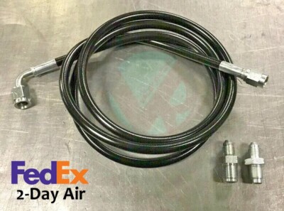 Stainless Steel Clutch Line Black fits 01-05 Honda Civic DX LX EX EM2