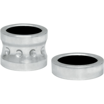 Covingtons Customs Chrome Dimpled Front Axle Spacers Harley FLH 08-17 w/ ABS