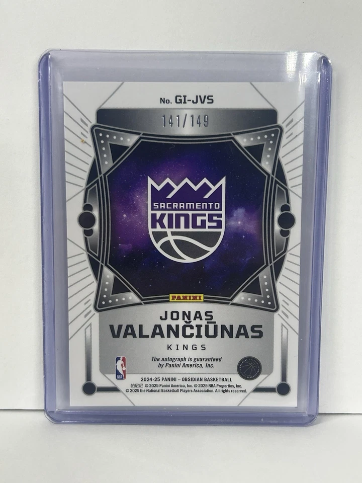 2024-25 Panini Obsidian Jonas Valanciunas Auto Galaxy Ink /149 - Image 2 of 2