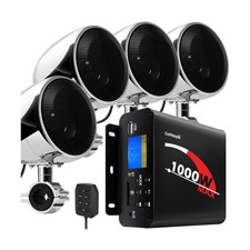 GoHawk Motorcycle Speakers and Amplifier Audio Sound System, 1000W ... Fast Ship
