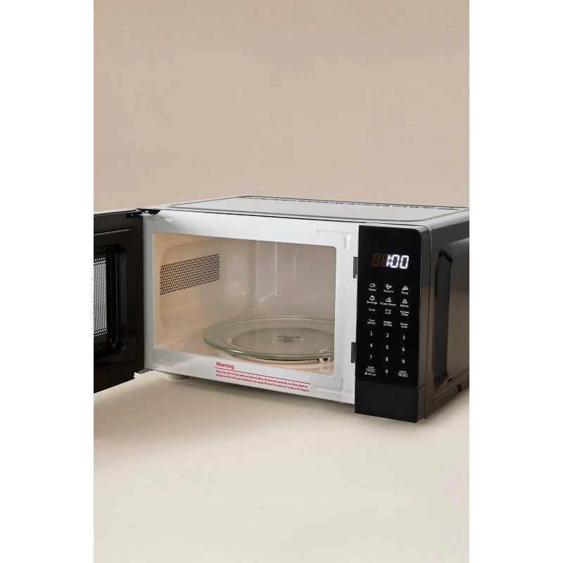 Digital Microwave Oven 700W Black 17L | Removable Turntable & Defrost UK