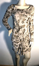 Thakoon Anthropologie USA knit Linen Silk Dress S Twist Waist Floral