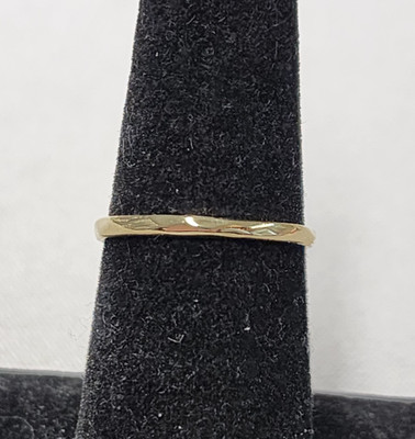 James Michelle 10K Gold Plated Hammered Stacking Ring 6.5