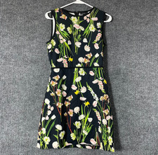 Victoria Beckham Target Dress Womens Extra Small Black Floral Hawaiian Coastal