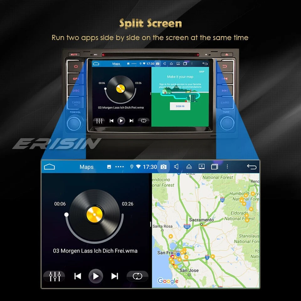8-Kern CarPlay Android 9 DAB+DVD Navi Autoradio Für VW Touareg T5 Multivan 32GB - Bild 4 von 4