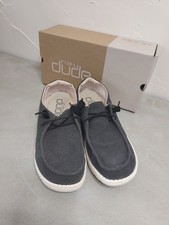 Hey Dude Wendy Size 10 Shoes - Chambray Off Black - Pink Lining - With Box