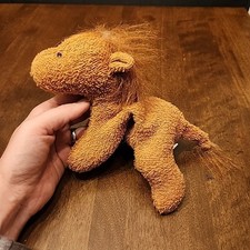 Vintage Russ Berrie Home Buddies Moonshadow Horse Plush 10  Brown Terry Cloth