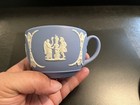 1954 Wedgwood Jasperware Teacup Cup & Saucer, Sacrifice Figures, Pale Blue — photo 3