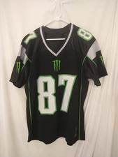 Rob Gronkowski Monster Energy Drink Jersey No. 87 Size Large Riddell Black White