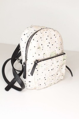 Reserved Damen Tasche Rucksack Umhängetasche Weiß Beige Muster #BAG-39