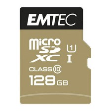 EMTEC ECMSDM128GXC10GP 128GB microSD Gold Plus Memory Card