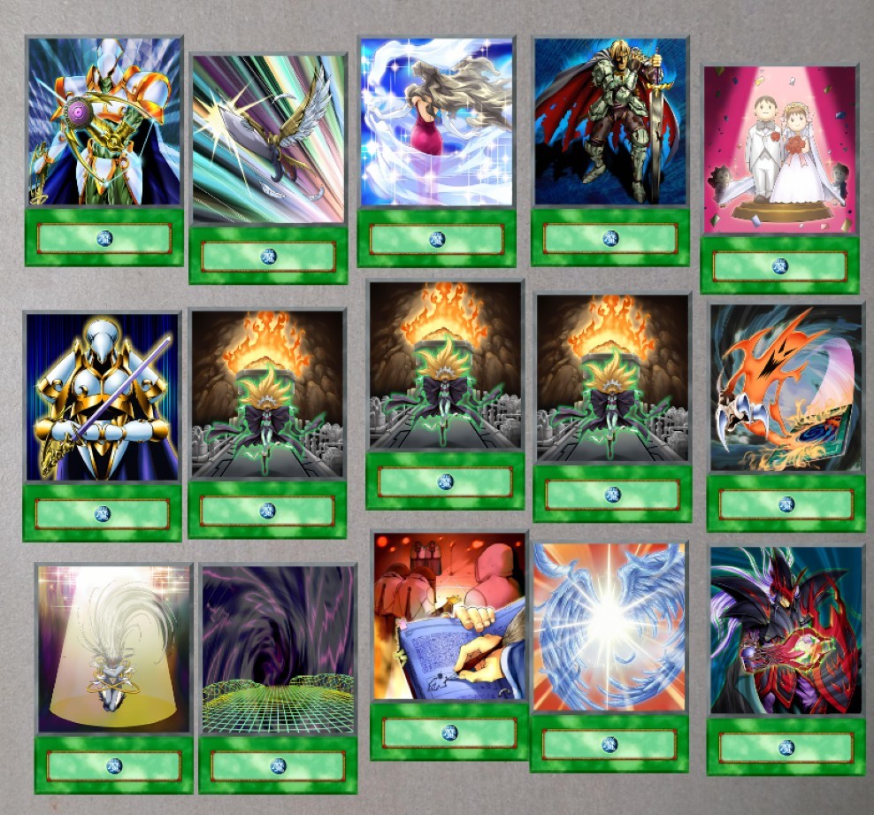 Yu-Gi-Ho GX - Deck Alexis Rhodes- Cards Anime Style