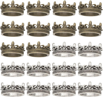 20 Pcs Dollhouse Mini Crown Metal Mini Doll Crown Vintage Tiny Miniature Crowns 