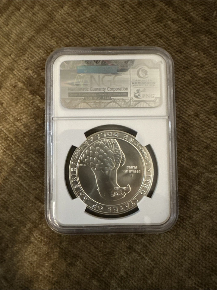 NGC MS69 1983-P Olympics Commemorative Silver Dollar - Image 2 of 2