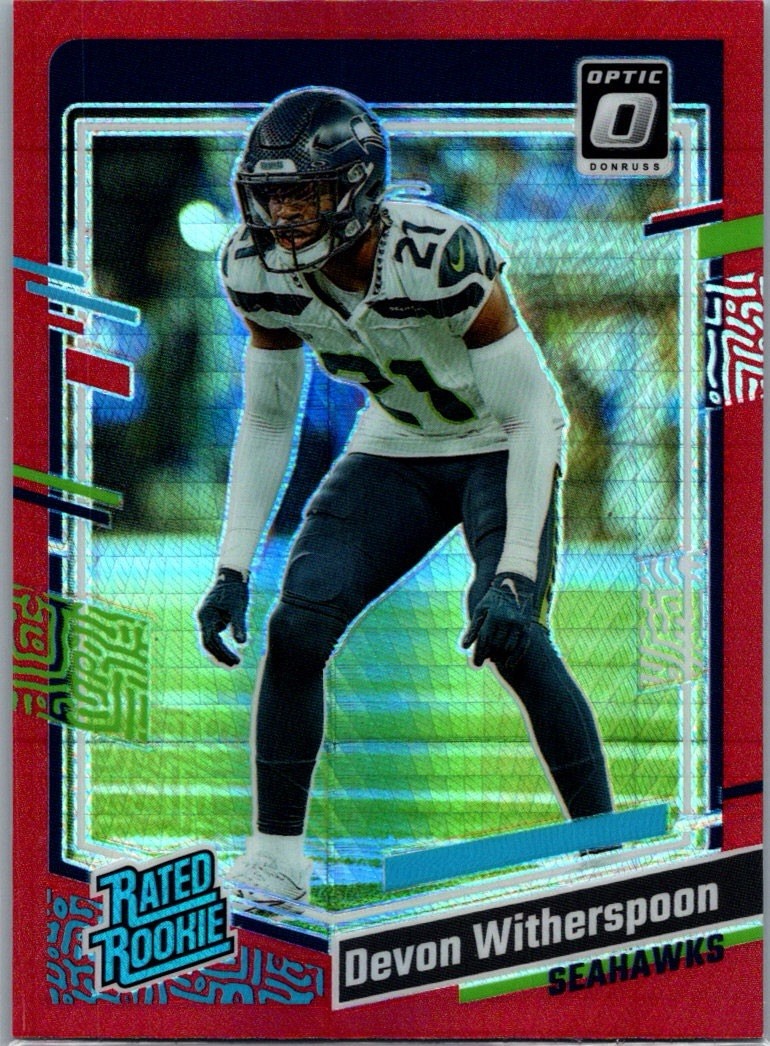 2023 Panini Donruss Optic Rated Rookie Devon Witherspoon #292 Red Hyper Prizm RC
