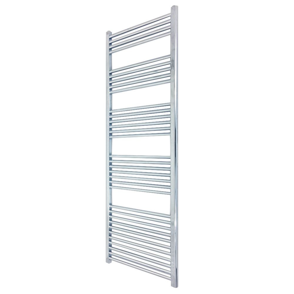 Towel Rail Radiator Straight Chrome Bathroom Heater 500mm x 1800mm 2923 BTUs