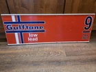 Vintage 1960s Gulf "Gulftane" Gas Pump Sign - Low Lead