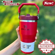 Stanley 20oz Iceflow Flipstraw  Tumbler🩵Color: Chili- Authentic💕Free Shipping