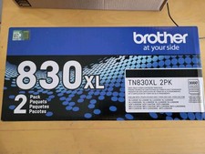 New Brother TN830XL2PK 3,000 Page-Yield High-Yield Toner - Black 2/Pack New