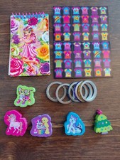 Lisa Frank 00s Lot Stickers Erasers Note Pad Striping Tape Stationery School Art