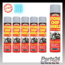 6x Hammerite 600ml Stonechip Shield Aerosol - GREY