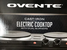 OVENTE BGC102B Electric Double Coil Burner