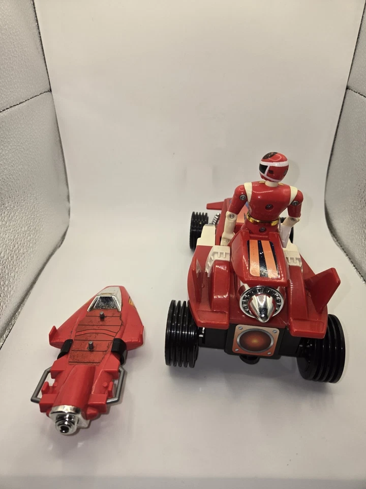 Vehículo Power Rangers In Space Deluxe rojo Galactic Rover Bandai 1997 Foto 4 de 4
