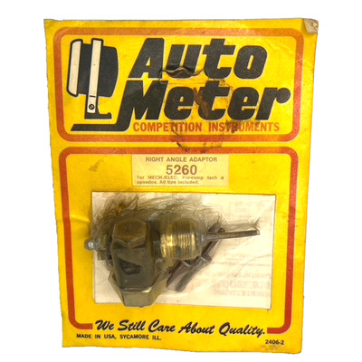Auto Meter Speedometer Right Angle Adapter 5260 NOS For ProComp Tach A