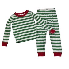 Hanna Andersson Organic Holiday Striped Long Johns Pajama Set