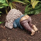 Whimsical Butt Showing Gnome Digger Garden Statue Funny Sculpture Yard Art Decor