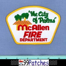 MCALLEN TEXAS Fire Rescue Patch CITY OF PALMS PALM TREE TILE ROOF GAZEBO 7G