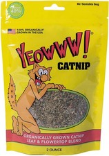 YEOWWW Catnip 2-Ounce Re-Sealable Bag Organic Grown Catnip Leaf Flower Blend